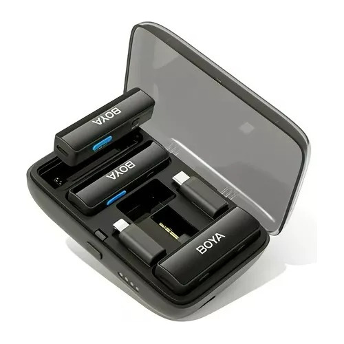 Boya Micrófono Inalámbrico Lavalier Para Cámara iPhone Usb-c Color Black-11