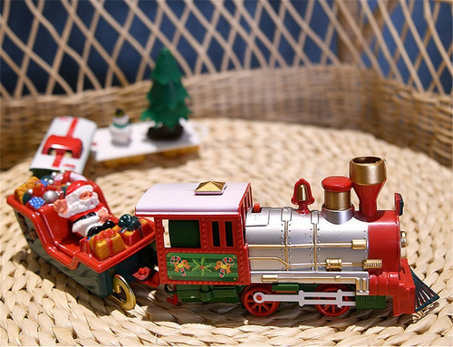 Imagen 4 de 10 de Set De Juguetes Navideños Con Diseño De Tren Eléctrico Led