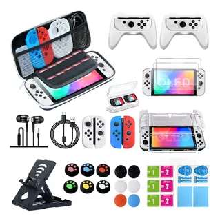 Kit De Accesorios Funda Para Nintendo Switch Oled Estuche