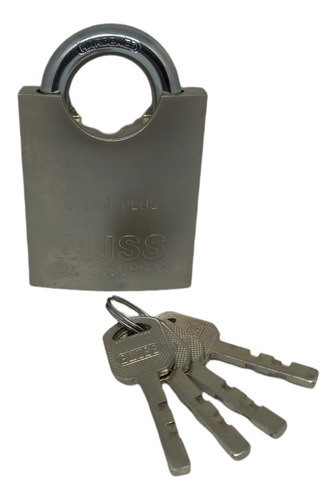 Candado De Seguridad Extra Grueso 60mm Calidad + 4 Llaves