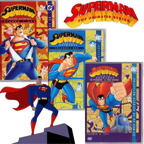 Superman Serie Animada Completa Volúmenes 1 -3 Dvd Sellados