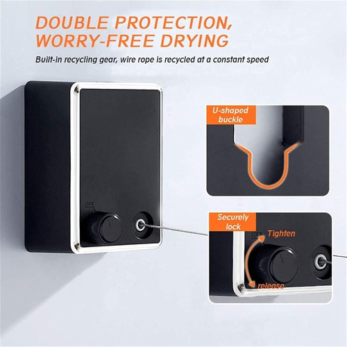 Varal Retrátil Automático Para Interior E Exterior