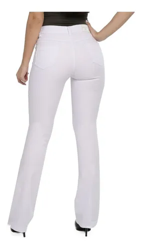 Calça jeans hotsell branca flare sawary