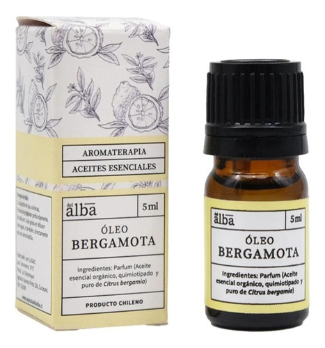 Aceite Esencial Orgánico De Bergamota Apícola Del Alba. 5ml.