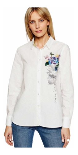 Camisa Desigual Mujer Blanca Blusa Desigual