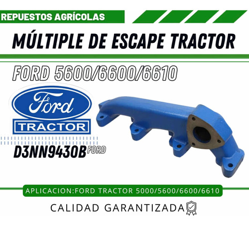 Múltiple De Escape Tractor Ford 5600 6600 6610 D3nn9430b