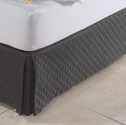 Saia Cama Box 1,28m Larg Viuva Matelasse Ultrassonico Cor Liso