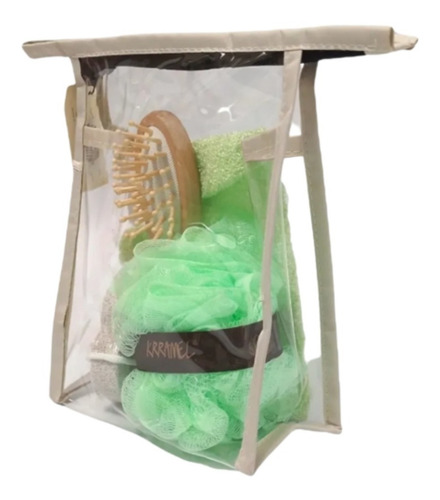 Kit De Accesorios Para Baño Guantes Exfoliantes Piedra Pómez