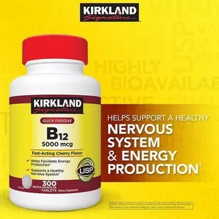 Vitamina B12 Kirkland 5000mcg 300 Sublingual Traidas De Usa