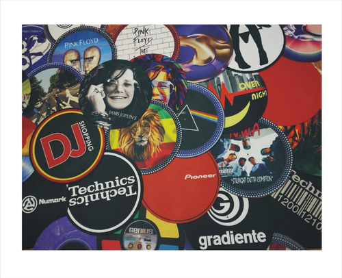 2 Feltros Durinhos Top P/toca Discos Djs Modelo Slipmat
