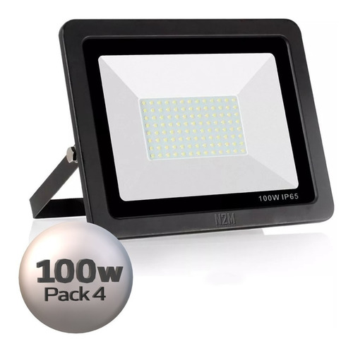 Reflector Led 100w Multiled Foco Exterior Pack 4