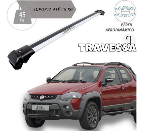 Travessa Rack Teto Strada Adventure Locker Projecar Prata