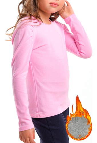 Camisa Infantil Térmica Segunda Pele Forrada Inverno Frio