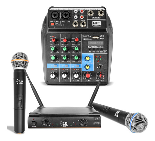 Kit Home Studio Profissional Mesa 4 Canais E Microfone Dylan 127/220