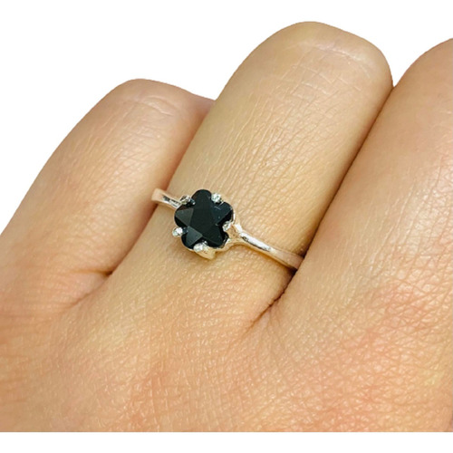 Anillo Solitario Flor Plata 925 Ideal Compromiso Ap 368