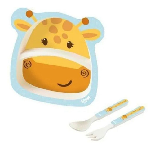 Imagem 1 de 4 de Kit Refeicao Zoop Zp00809 Girafa 3pcs