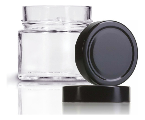 Imagem 2 de 4 de 24 Potes De Vidro Pianezza 210ml Com Tampa Alta