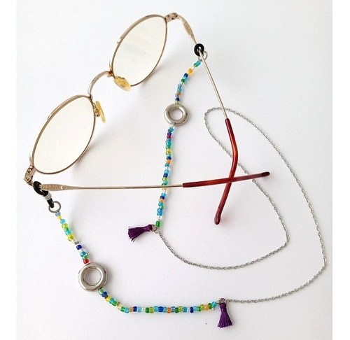 Imagen 4 de 7 de Cuelga Gafas Cuelga Tapabocas Cadena Accesorio Liviano
