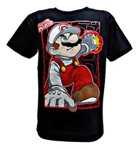 Comprar Remera Mario Bros Doble Estampa Calidad Premium 100% Algodon