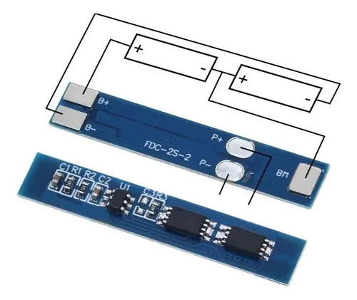 Modulo Proteccion Bms 2s Baterias Li-ion 18650 2 Celdas 5 A