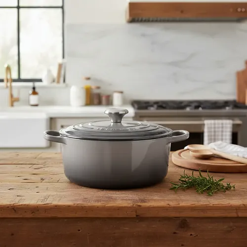 Panela Redonda Le Creuset 20cm Signature Cor Cinza | MercadoLivre