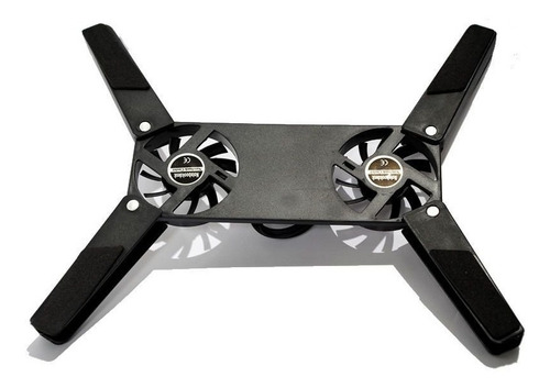 Base Suporte Cooler Duplo Usb Ajustável P Notebook Netbook