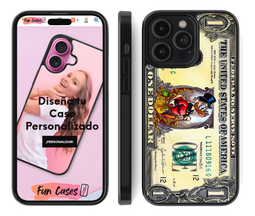 Funda Un Dolar Billete Tio Rico Mc Pato 1 Dinero Millonario Negro Motorola G55
