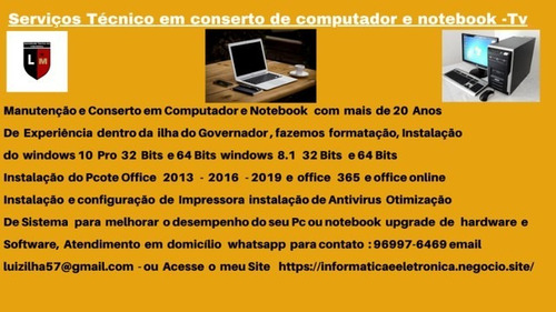 Imagem 1 de 3 de Assistência Técnica Em Micros Computares E Notebook
