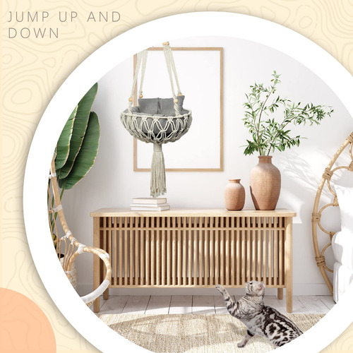 Hamaca De Macramé Para Gatos Y Perros Pequeños