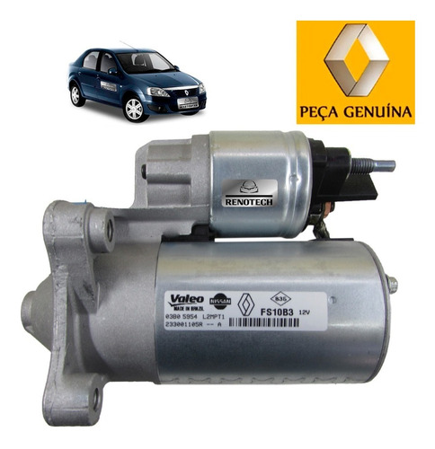 Motor De Partida Logan 1.6 8v E 16v K4m 233001105r