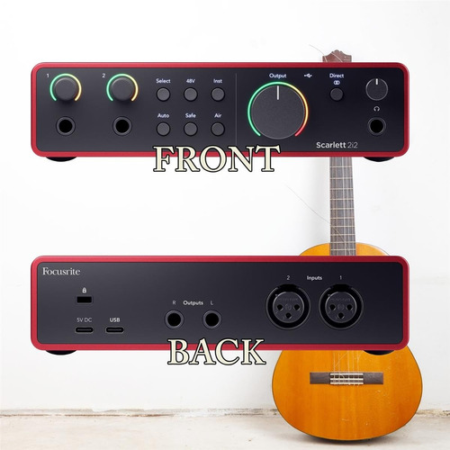 Interfaz De Audio Focusrite Scarlett 2i2 4ª Generación, 2 En