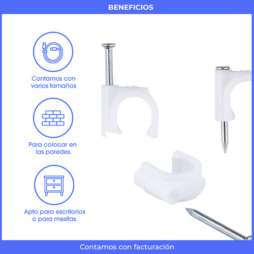 Pack X 10 Bolsas Grampas Plástico 100 Unidades 4mm