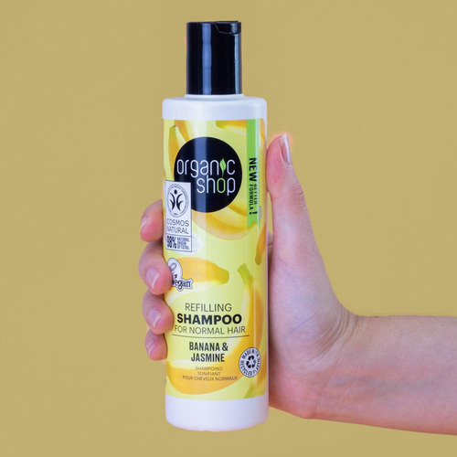 Shampoo Quebradiço Vegano Banana E Jasmin Organic Shop 280ml