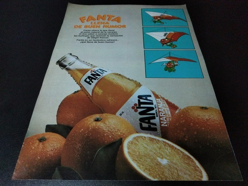 (pb392) Publicidad Clipping Gaseosa Fanta Naranja * 1981 (Usado)
