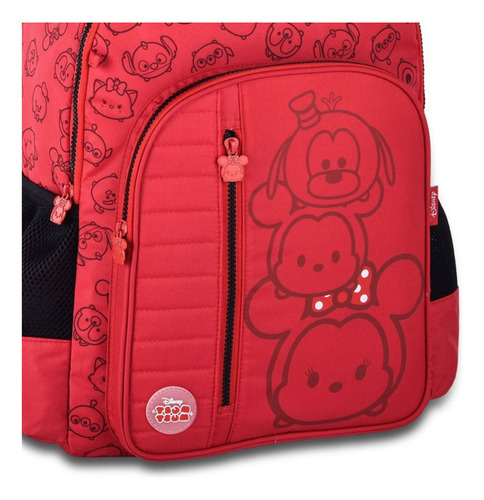 Mochila De Costas 17,5 Mickey Mouse Tsum Tsum Disney - Clio Cor Vermelho