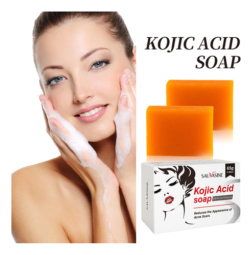 Jabón De Ácido Kójico Natural Suave Hecho A Mano, 2 Piezas