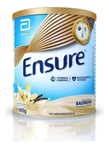 Kit 4x Suplemento Em Pó Ensure Baunilha Em Pó 400g - Abbott
