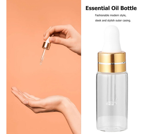 Minibotella De Aceite Esencial Transparente De 3 Ml, 50 Unid