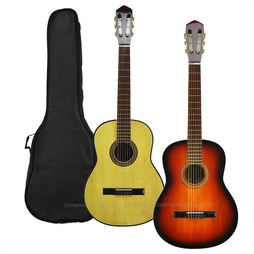 Guitarra Acustica Con Cuerdas De Nylon Funda Acolchada Combo