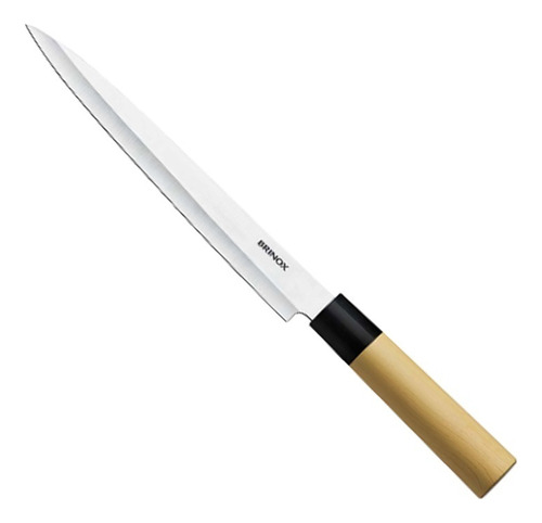 Faca Sashimi/sushi Inox 8,4 Samurai - Brinox Cor Palha