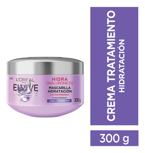 Baño De Crema Elvive L'oréal Hidratación Hialurónico 300 G