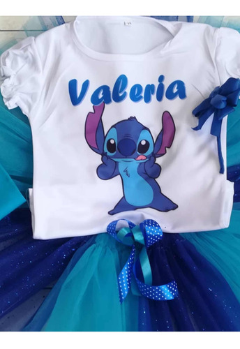 Conjunto Tutu Niña Stich Cumpleaños