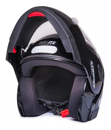 Capacete Taurus Zarref Branco / Preto Fosco / Preto Brilho