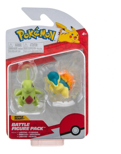 Battle Figure Pack - Larvitar + Cyndaquil - Pokemon