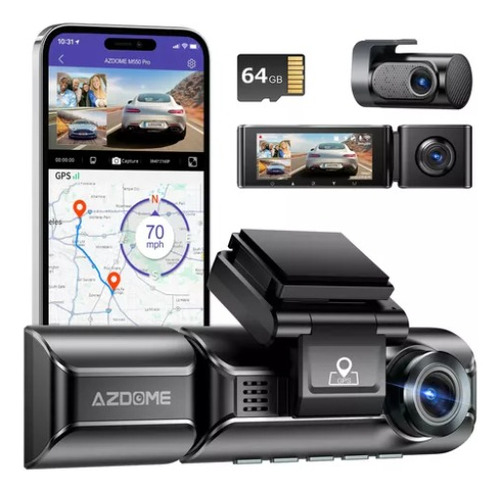 Câmera Veicular 4k M550 Pro Gps Wifi Dashcam App Uber 99