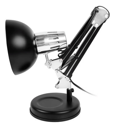 Lampara De Escritorio Con Base Fija Negra Adir 4732 Negro Negro