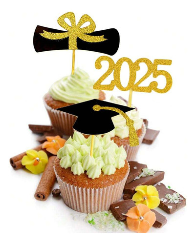 A 48 Piezas De Adornos Para Cupcakes De Graduación De 2025