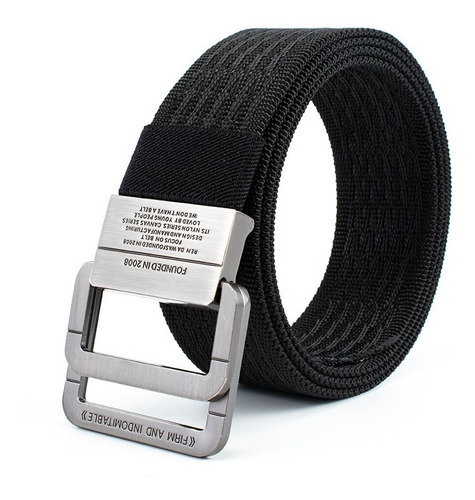 Cinturón Casual De Estilo Militar Para Hombre Color Negro Talla 125CM (ajustable)