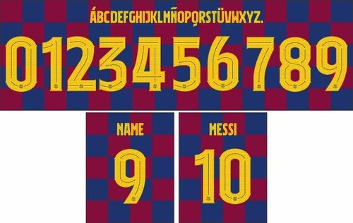 Estampado Barcelona Titular 2019/20 2 Digitos + Nombre