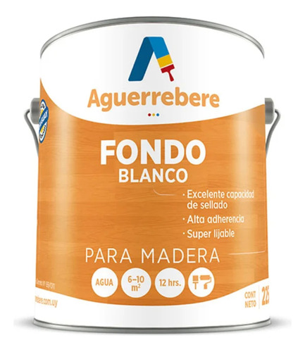 Fondo Blanco Para Madera Aguerrebere 0.25 Lt